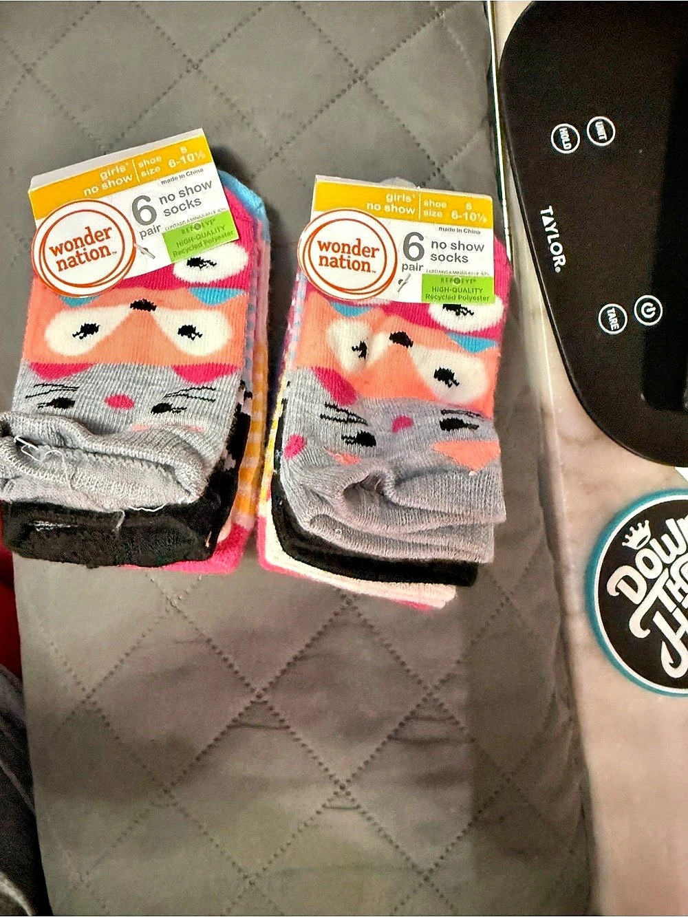 Wonder Nation Girls No Show Socks 6-Pack